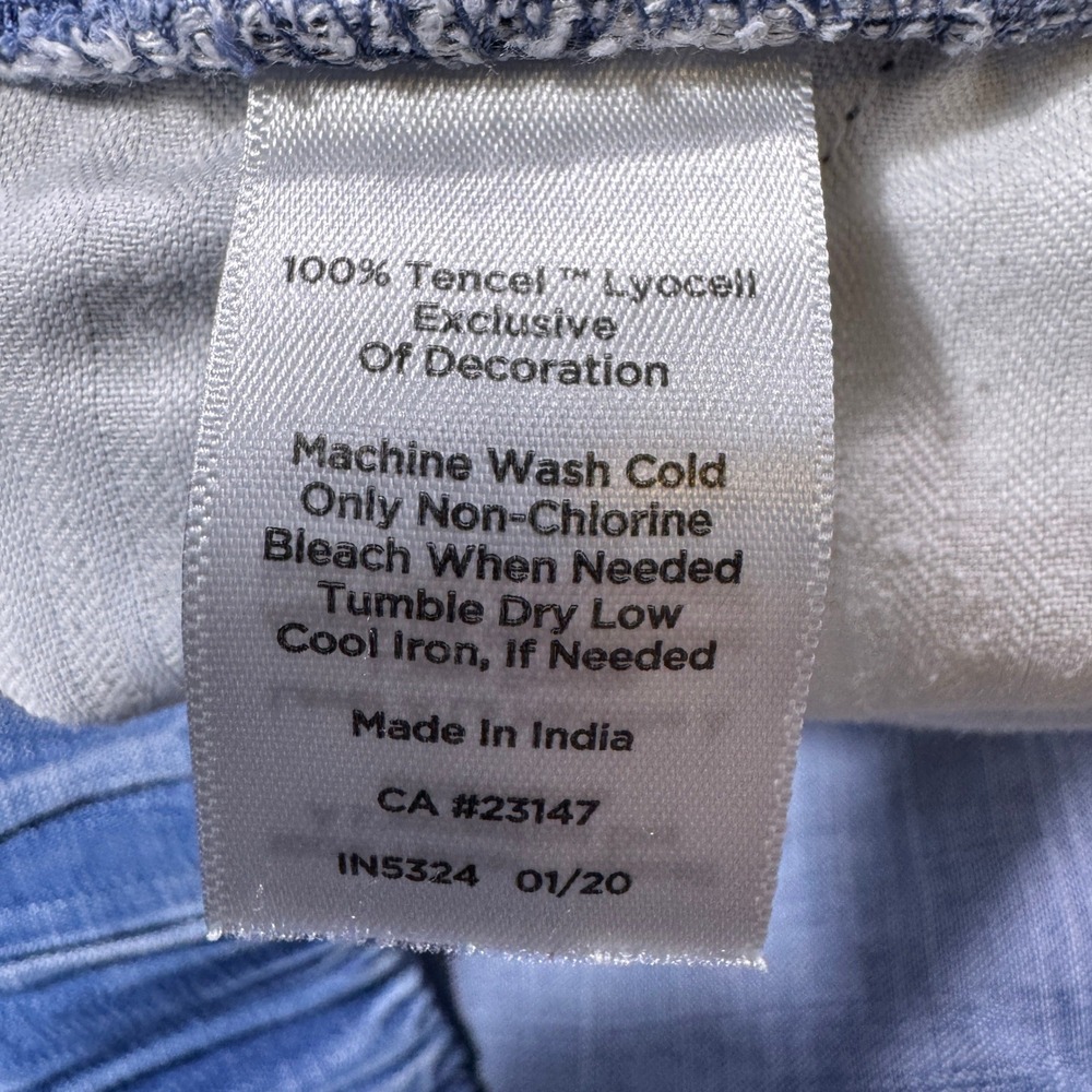 Talbots Light Blue Cropped Drawstring Pants - Picture 4 of 7